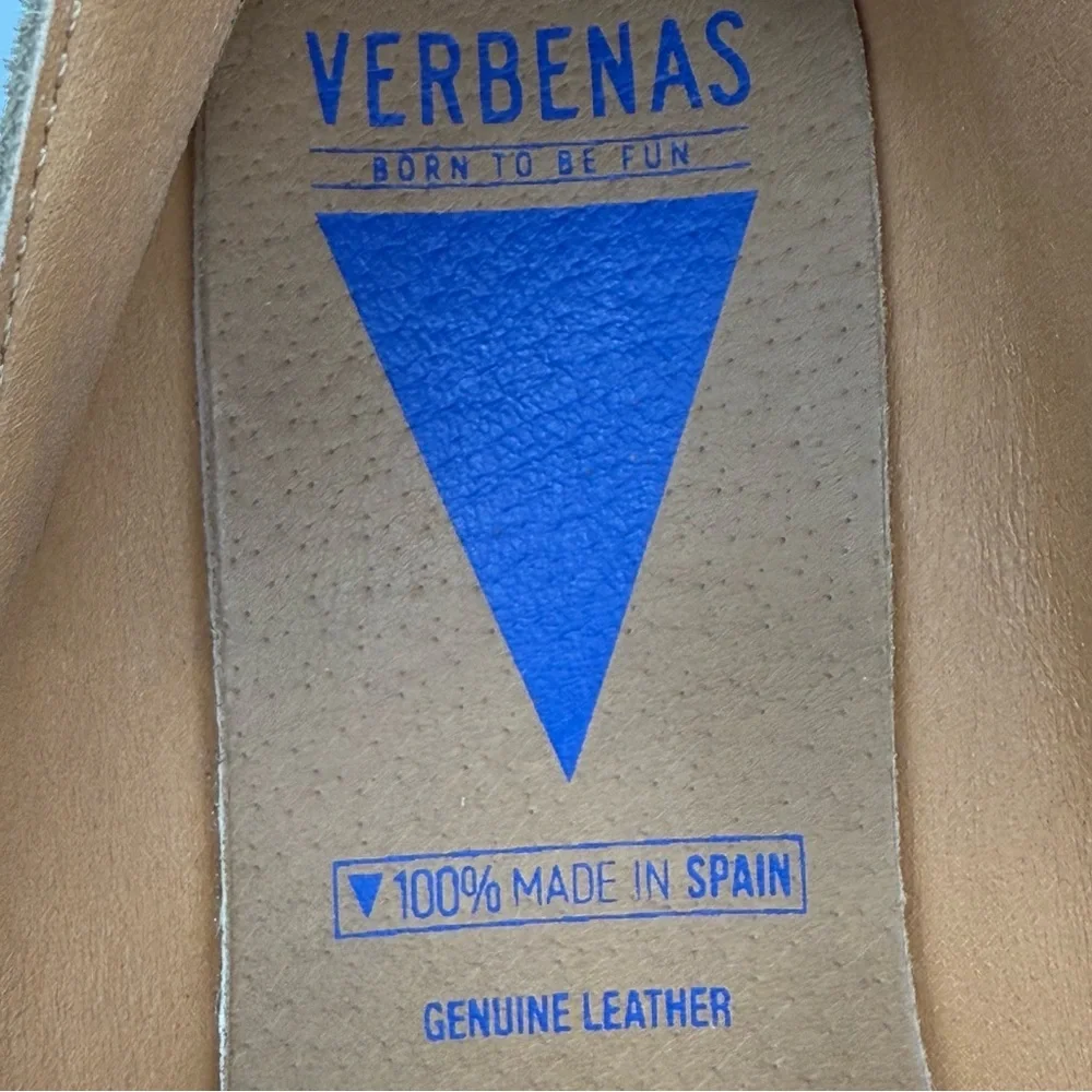 Verbenas size 41 (9.5-10) Women’s Mamen Tan Suede D’orsay Espadrille Wedge Shoes